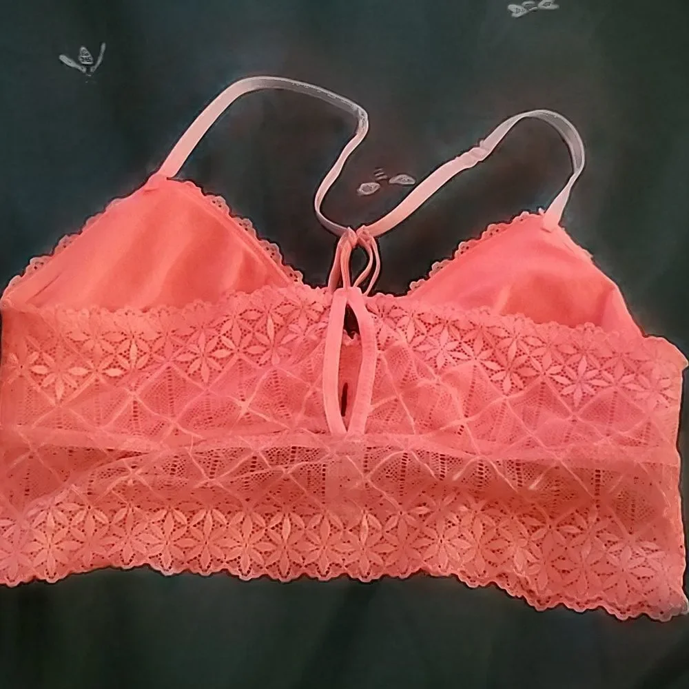 Pink Lace bralette size medium.